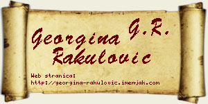 Georgina Rakulović vizit kartica